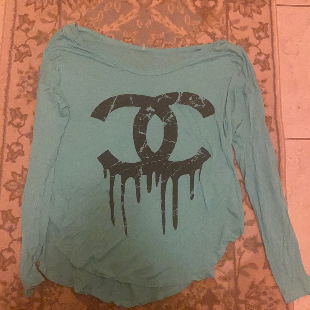 Mint Chanel long sleeve shirt